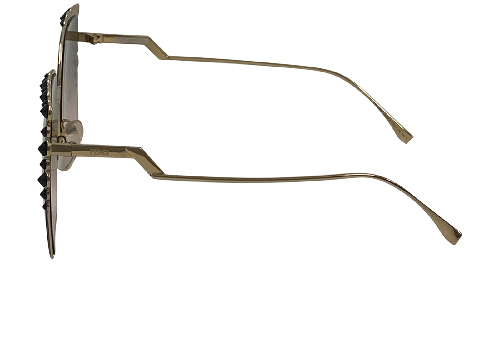 Fendi Cat Eye, 100&euro;, Accesorios, Negro/Oro, Tafetán - Acetato, Vista inferior